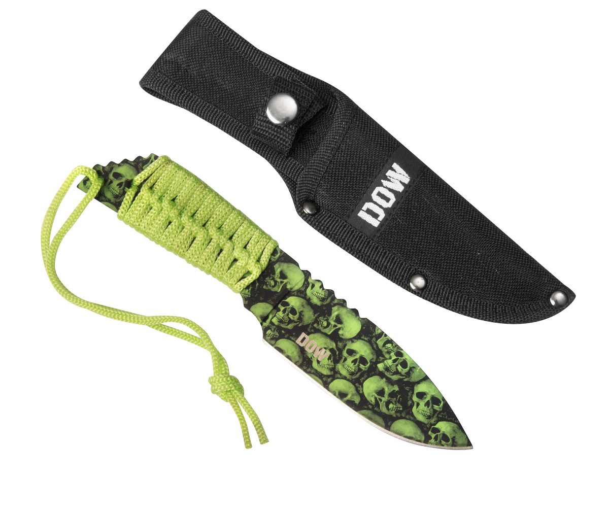 DOW 2265 SKULL KNIFE WITH PARACORD